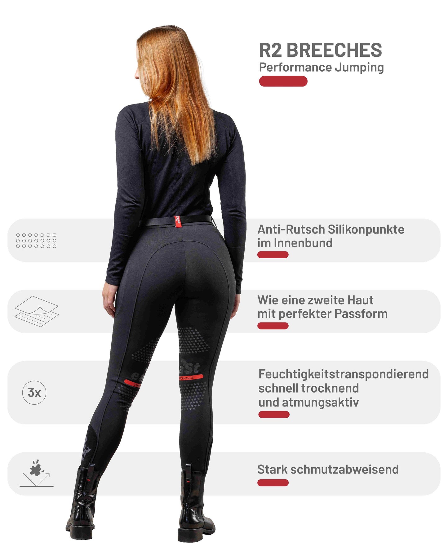 eaSt R2 Performance Jumping Reithose in schwarz