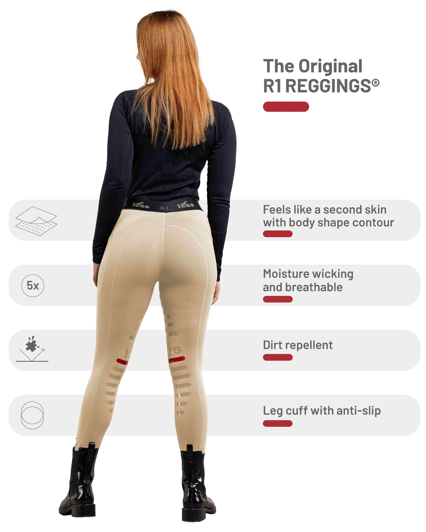 eaSt REGGINGS® R1 Reitleggings in almond