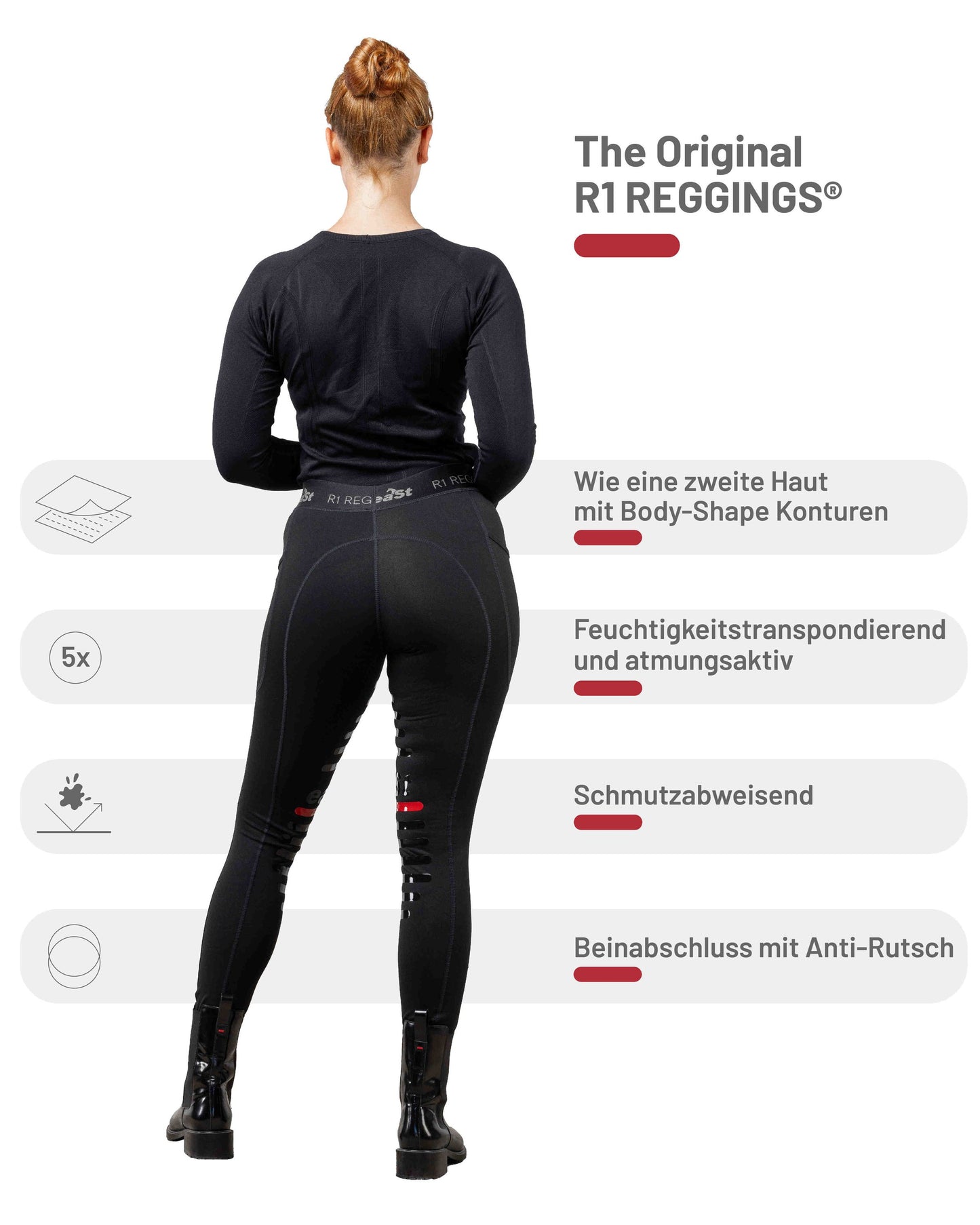 eaSt REGGINGS® R1 Reitleggings in schwarz