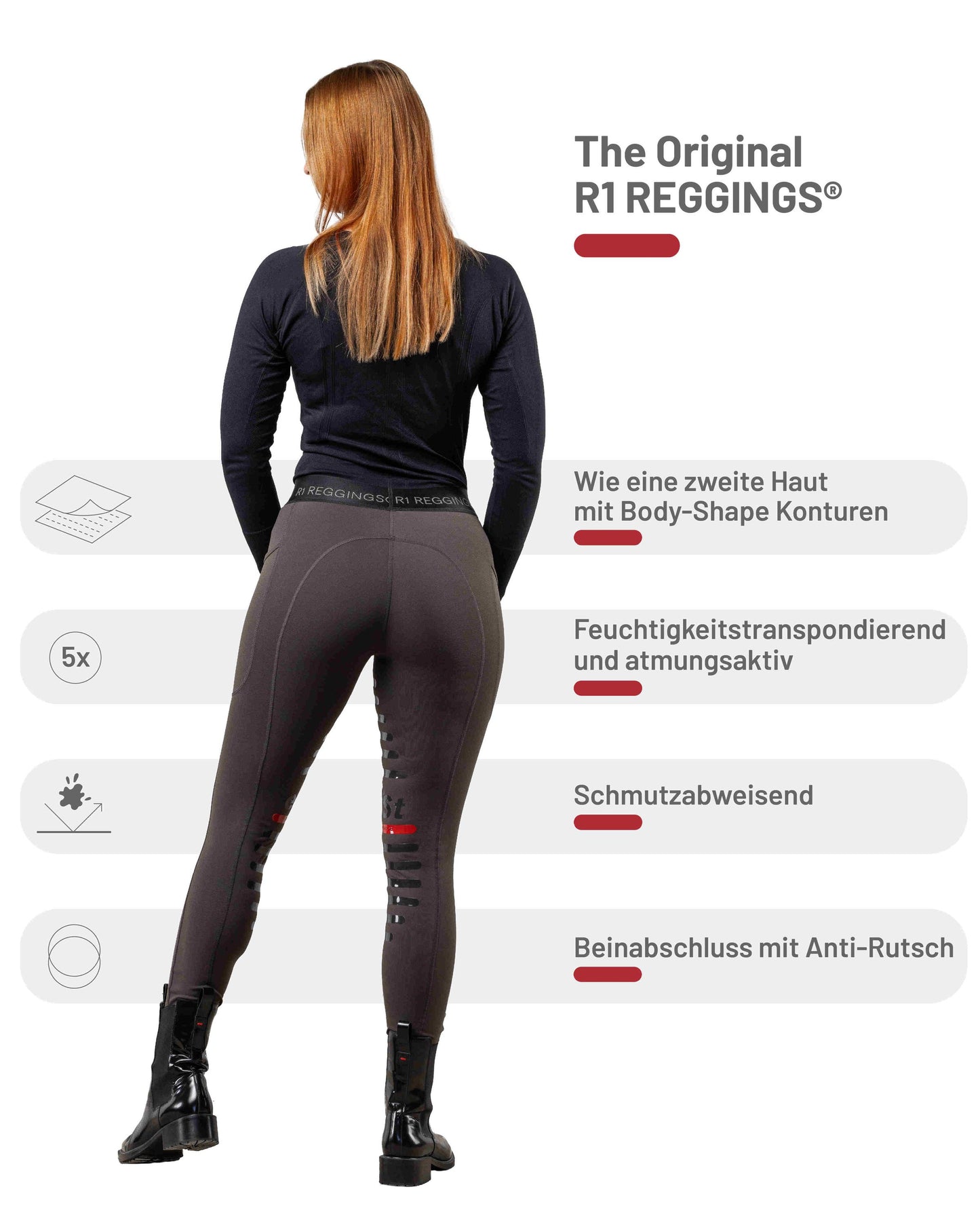 eaSt REGGINGS® R1 Reitleggings in Mocca braun