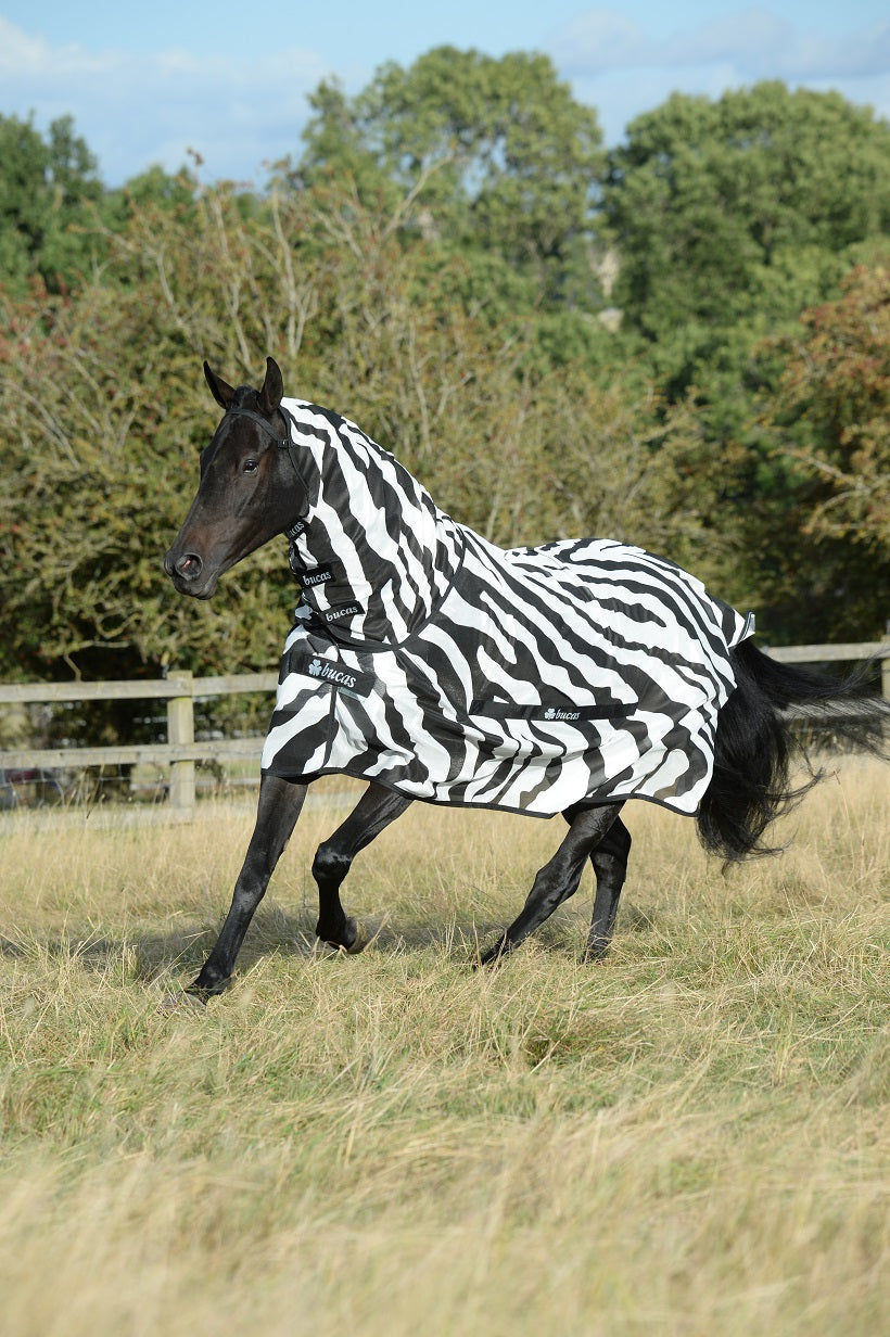 Bucas Buzz-Off Zebra Full-Neck Fliegendecke