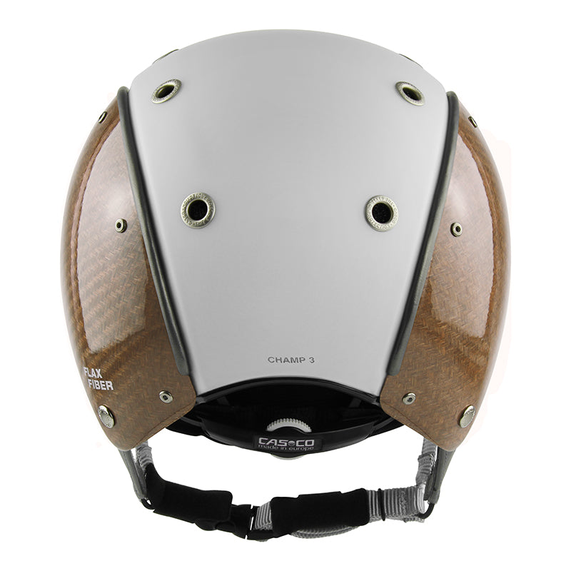 %%Casco Reithelm Champ-3 Flachsfaser-weißgrau