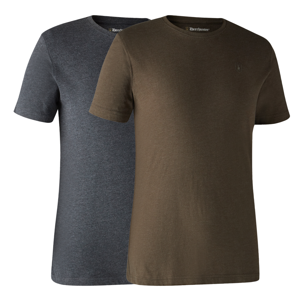 Deerhunter Basic T-Shirt im 2er-Pack, Herren T-Shirt in verschiedenen Farben