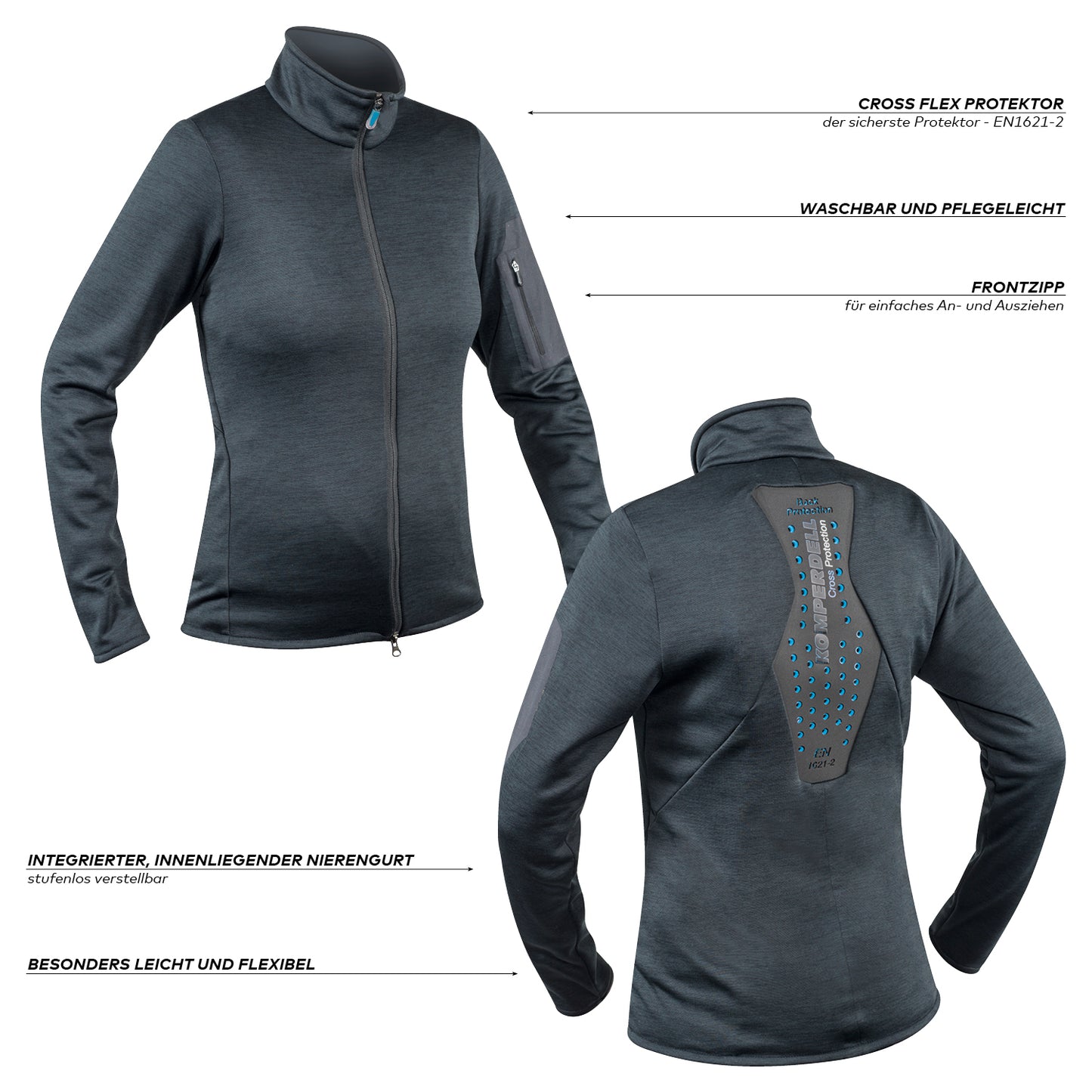Komperdell Full Zip Sweater Damen