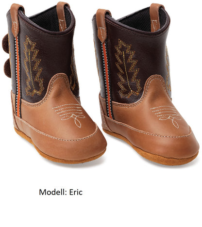 Old West Baby Westernstiefel mit echtem Leder, Klettverschluss