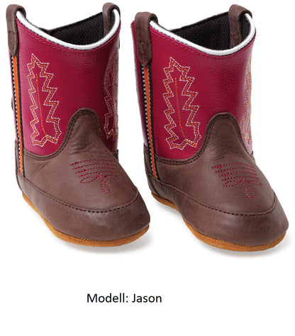 Old West Baby Westernstiefel mit echtem Leder, Klettverschluss