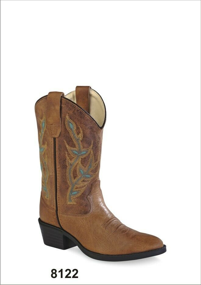 Kinder- und Jugendliche Westernstiefel Old West mit Stickerei