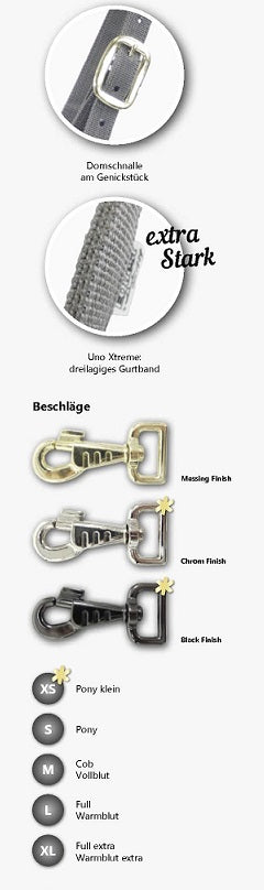 EQuest Halfter Uno plus,verschied. Farben,Dornschnalle am Genickstück, Messing Finish