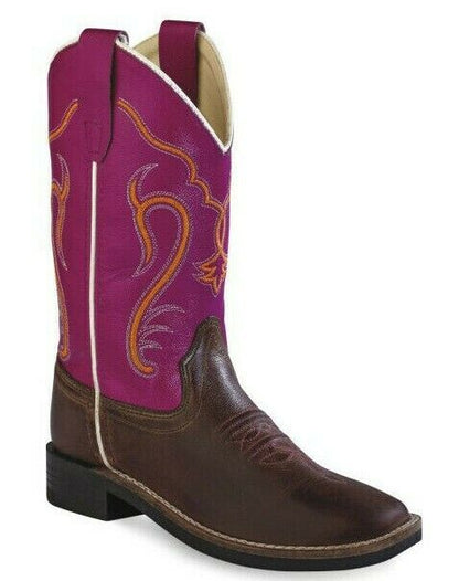 Old West Westernstiefel für Kinder und Jugendliche mit breiter Spitze
