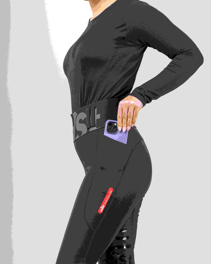 eaSt REGGINGS® R1 Highwaist Winter Reitleggings in schwarz