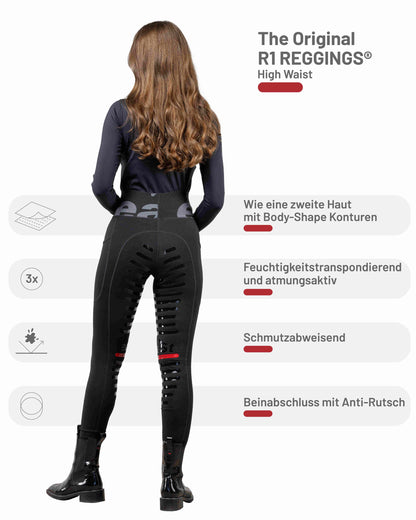 eaSt REGGINGS® R1 Highwaist Reitleggings in schwarz