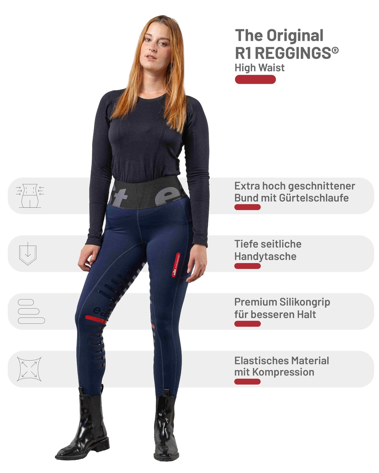 eaSt REGGINGS® R1 Highwaist Reitleggings in midnight blue