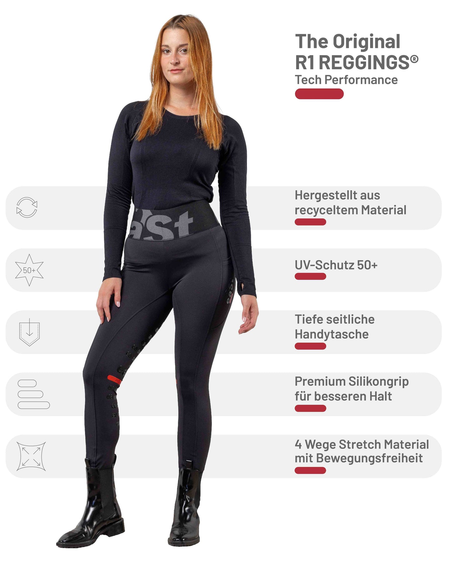 ea.st REGGINGS® R1 Tech Performance, Reithose, Reitleggings