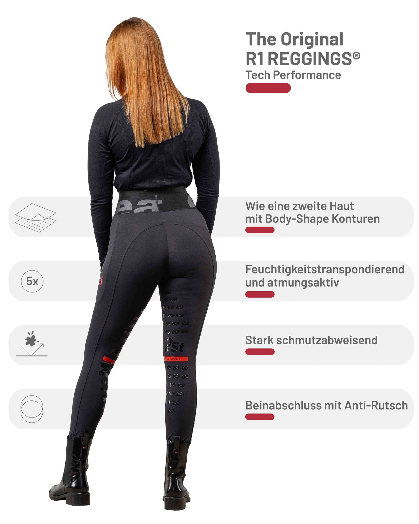 ea.st REGGINGS® R1 Tech Performance, Reithose, Reitleggings