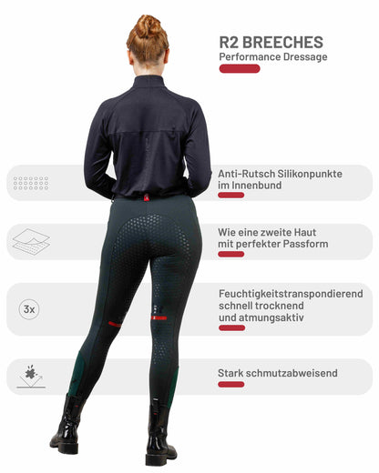 eaSt R2 Performance Dressage Reithose Dressur in Dark emerald