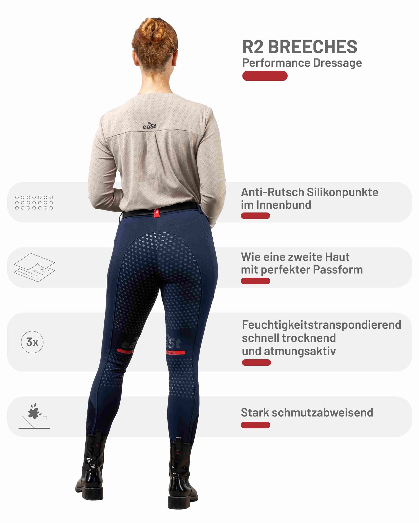 eaSt R2 Performance Dressage Reithose Dressur in Midnight blue