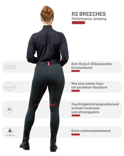 eaSt R2 Performance Jumping Reithose in Dark emerald