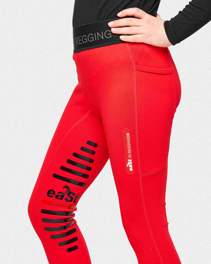 eaSt REGGINGS® R1 Kids Reitleggings in Signature red