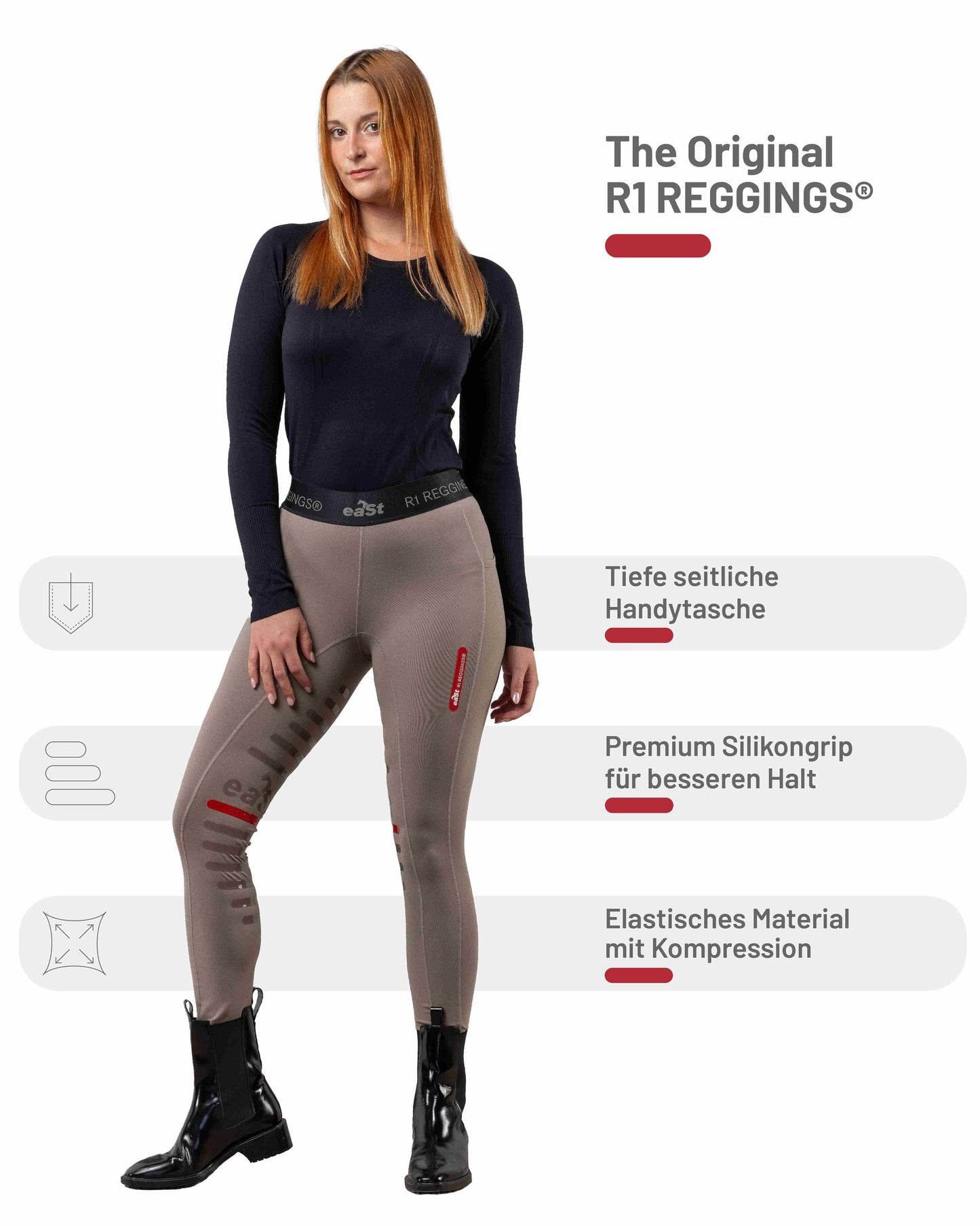 eaSt REGGINGS® R1 Reitleggings in driftwood