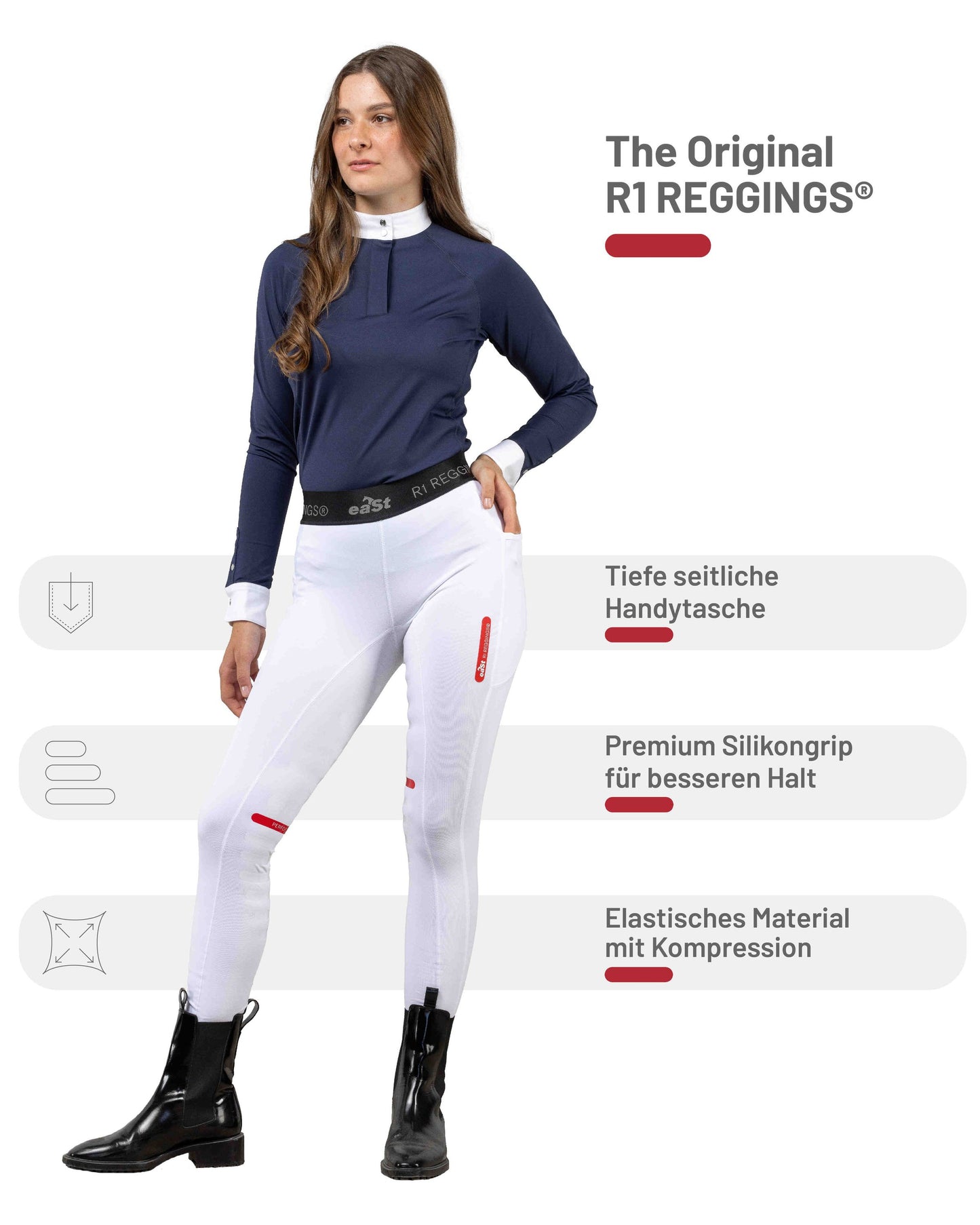 eaSt REGGINGS® R1 Reitleggings in weiß