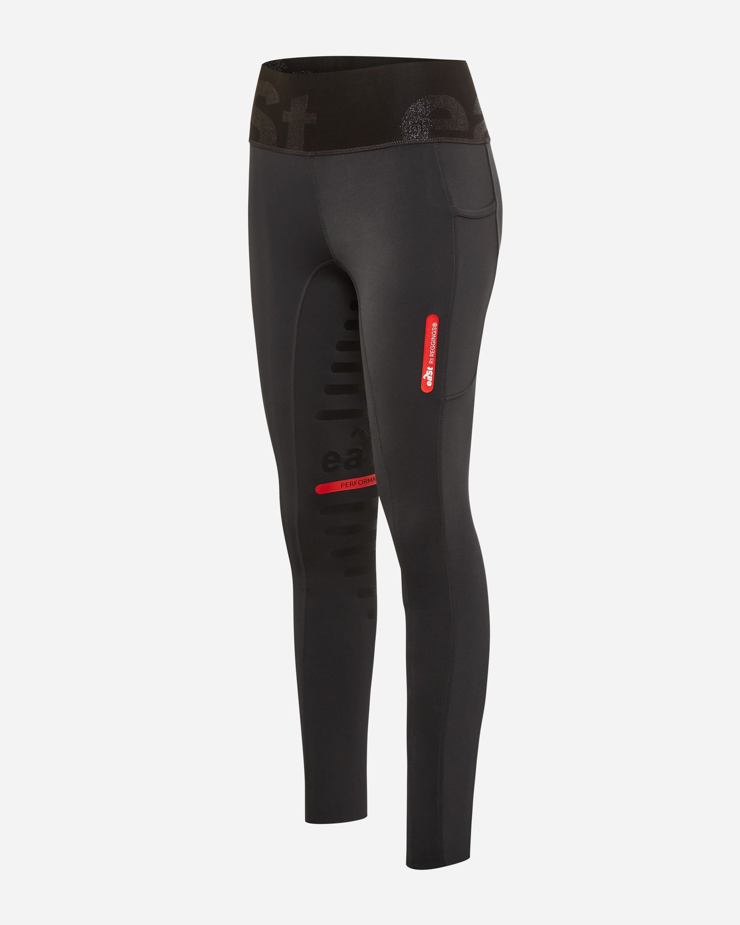 eaSt REGGINGS® R1 Highwaist Mid Season Reitleggings in schwarz