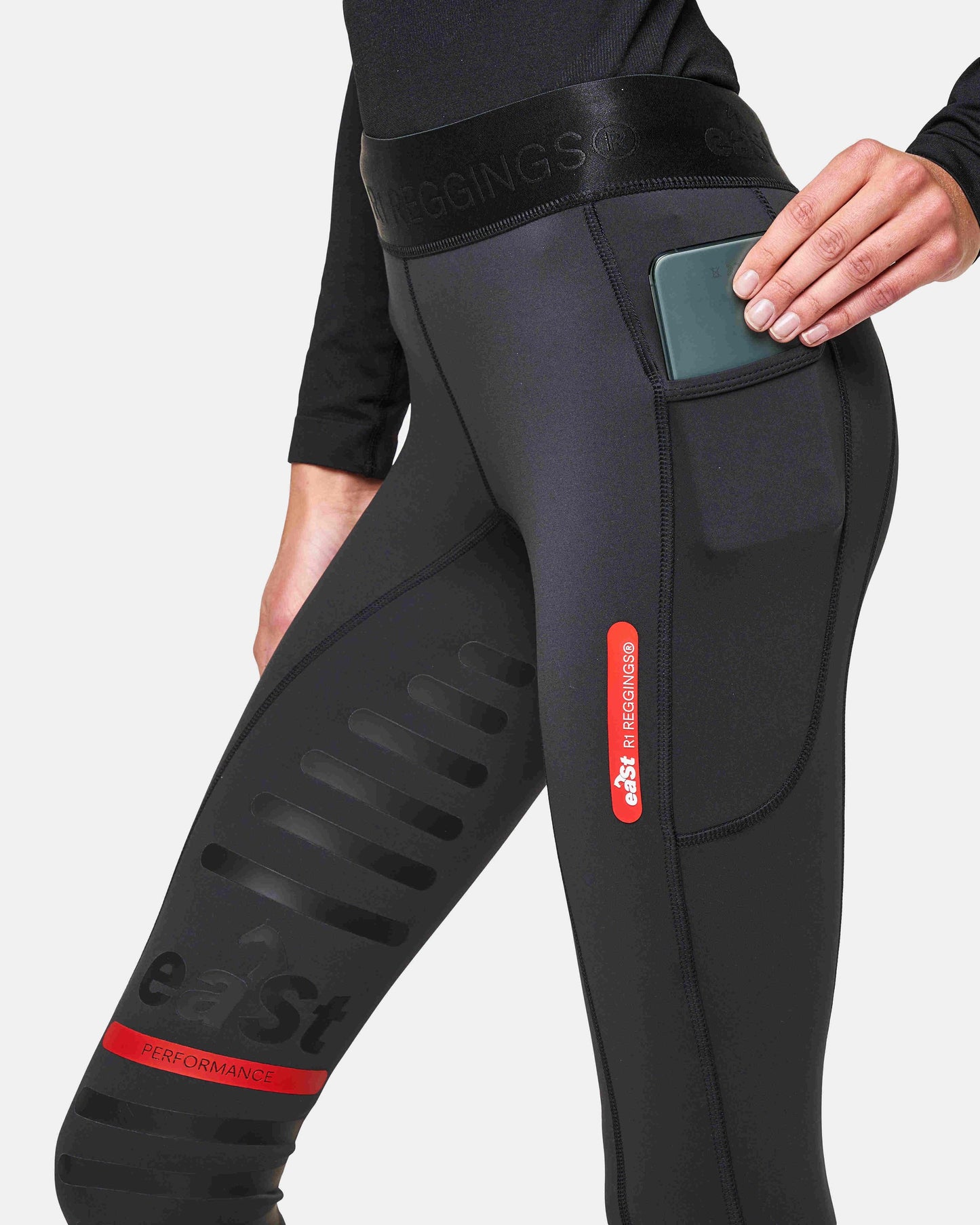 eaSt REGGINGS® R1 Mid Season Reitleggings in schwarz