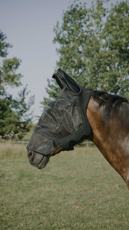 Equitheme Mesh Fliegen-/UV-Maske + Nase Fliegenmaske
