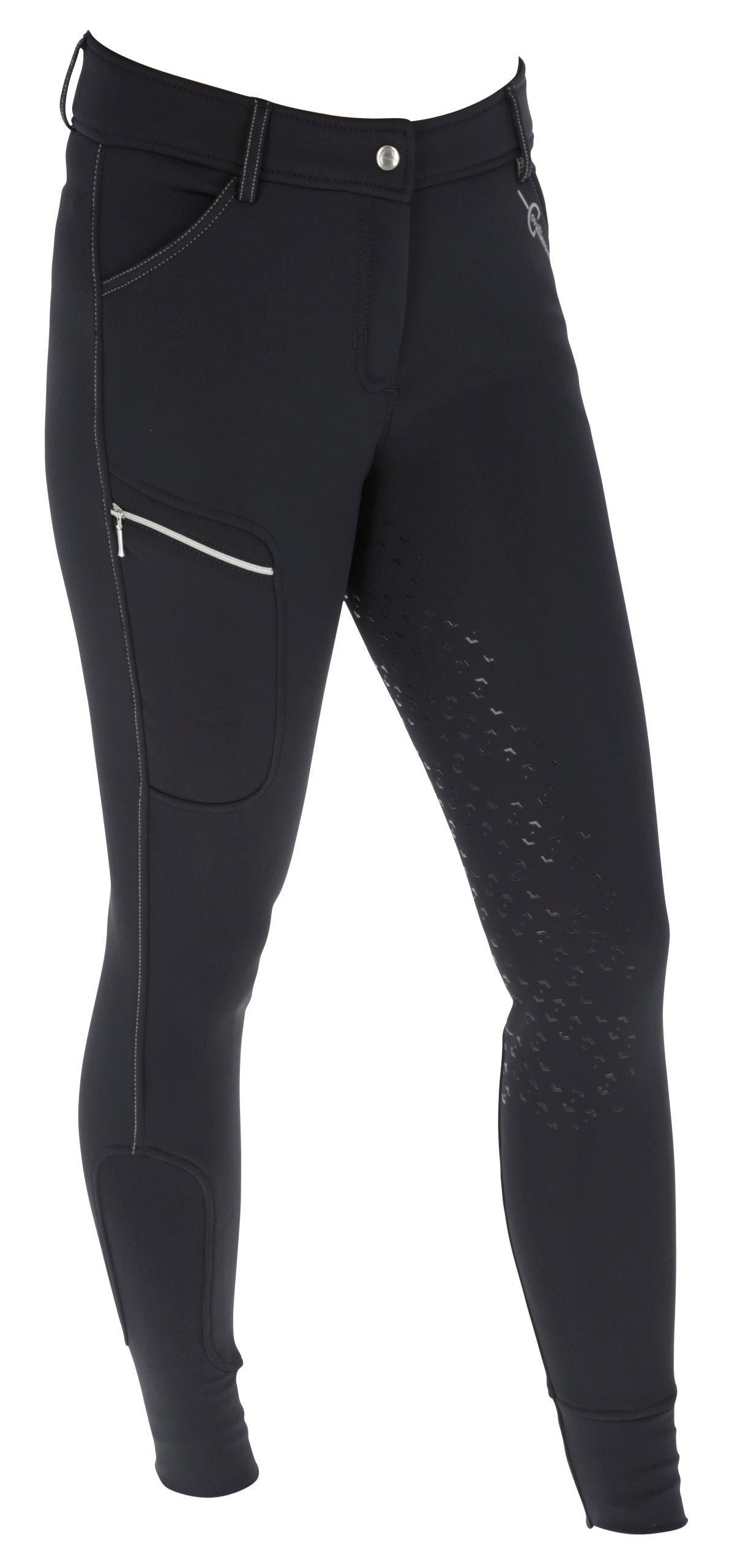 Covalliero Softshell Reithose Navy, mit praktischer Tasche