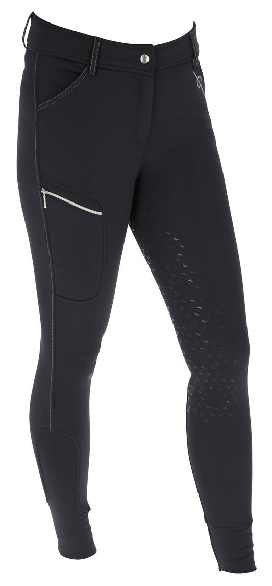 Covalliero Softshell Reithose Navy, mit praktischer Tasche