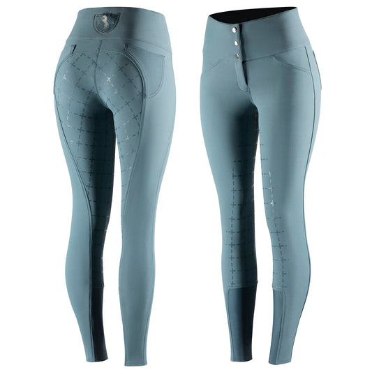 Horze Vollbesatzreithose mit Silikon-Grip und hohem Bund