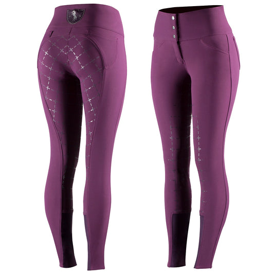 Horze Vollbesatzreithose mit Silikon-Grip und hohem Bund