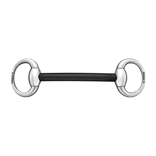 Spenger Olivenkopf Stangengebiss 16 mm Hartcarbon mit ovalen Ringen Edelstahl