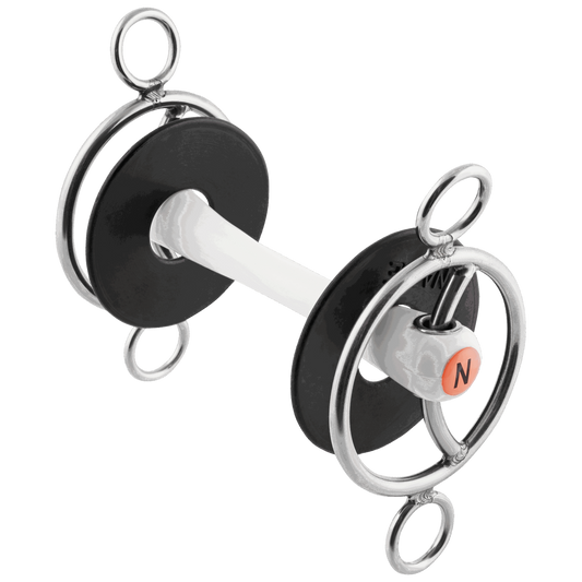 Sprenger Nathe 3Ring Gebiss mit Gleitsteg 20 mm mit biegsamer Stange Thermoplast