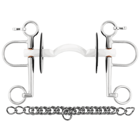 Sprenger Nathe Pelham 15 mm mit weicher Stange Zungenfreiheit und langen Anzügen