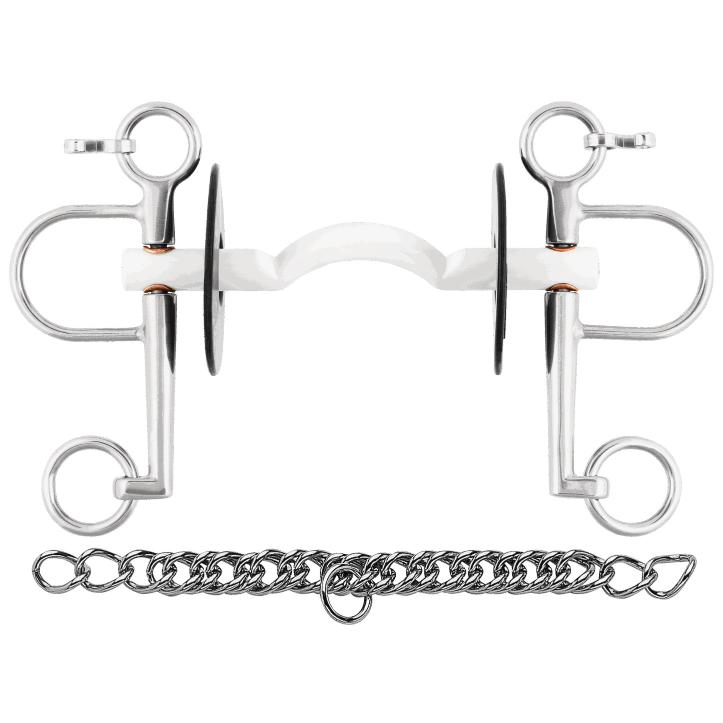 Sprenger Nathe Pelham 15 mm mit harter Stange Zungenfreiheit und lange Anzügen