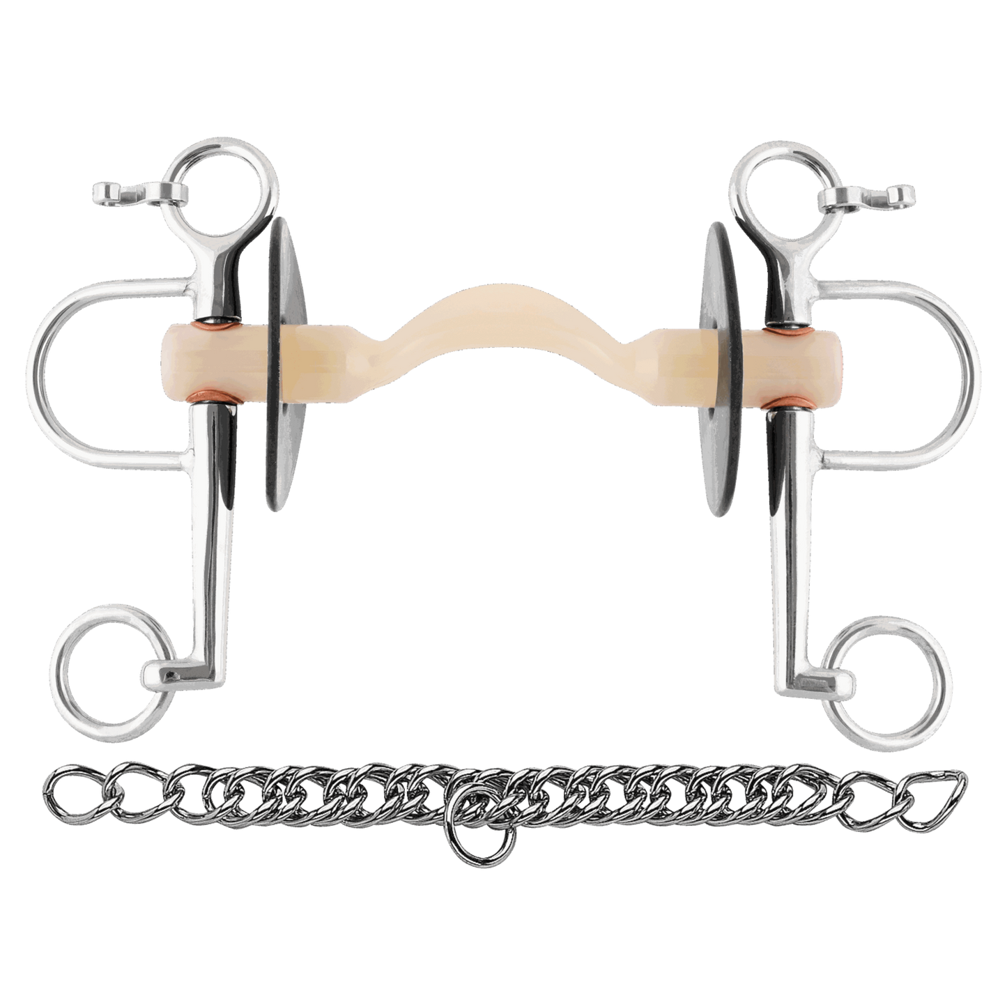 Sprenger Nathe Pelham 20 mm mit weicher Stange Zungenfreiheit und langen Anzügen