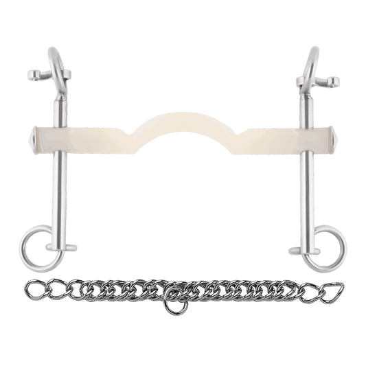 Sprenger Nathe Kandare 15 mm mit Zungenfreiheit und kurzen Anzügen Thermoplast