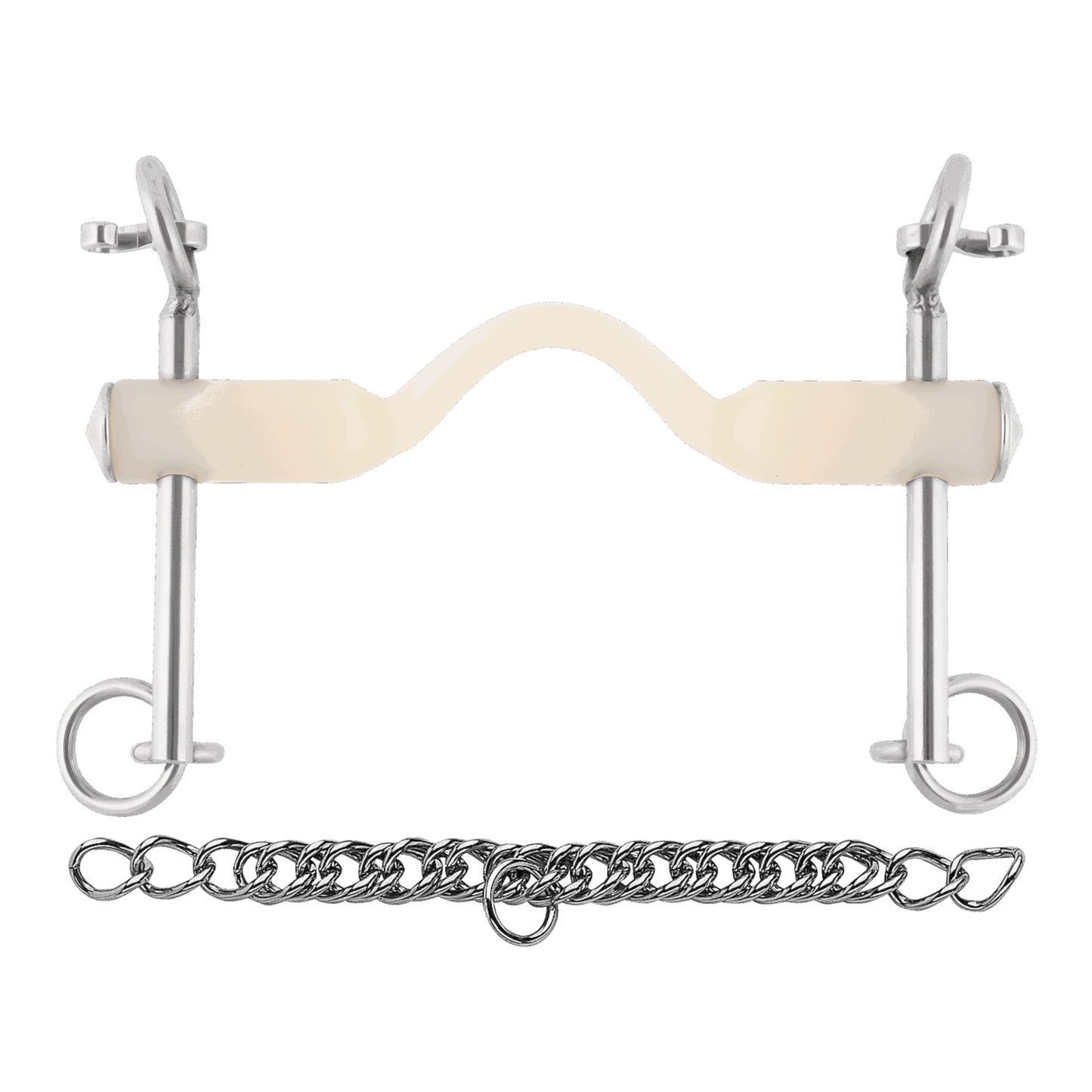 Sprenger Nathe Kandare 20 mm mit Zungenfreiheit und kurzen Anzügen Thermoplast