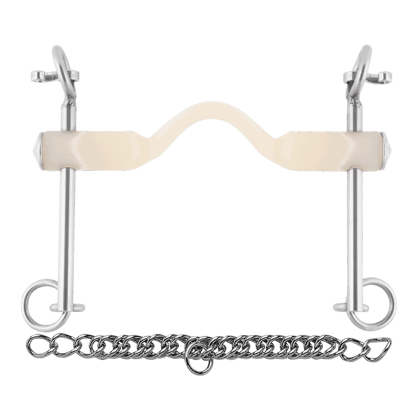 Sprenger Nathe Kandare 20 mm mit Zungenfreiheit und langen Anzügen Thermoplast