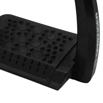 Sprenger Aero-Steigbügel schwarz eloxiert 120 mm Trittweite