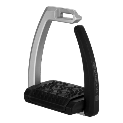 Sprenger Aero-Steigbügel schwarz eloxiert 120 mm Trittweite