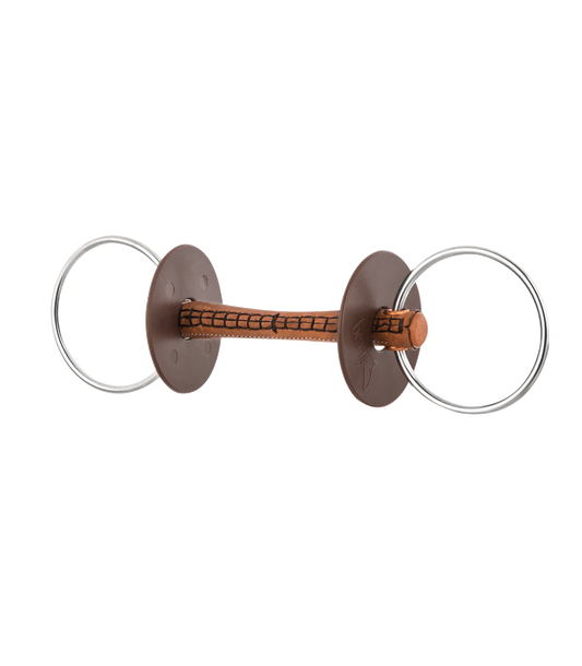 Waldhausen beris Wassertrense mit Lederstange, Ring 7,5 cm