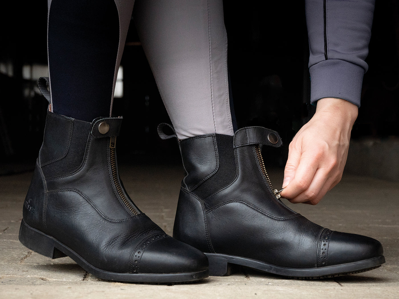 Busse Jodhpur-Stiefelette APIA in schwarz und braun