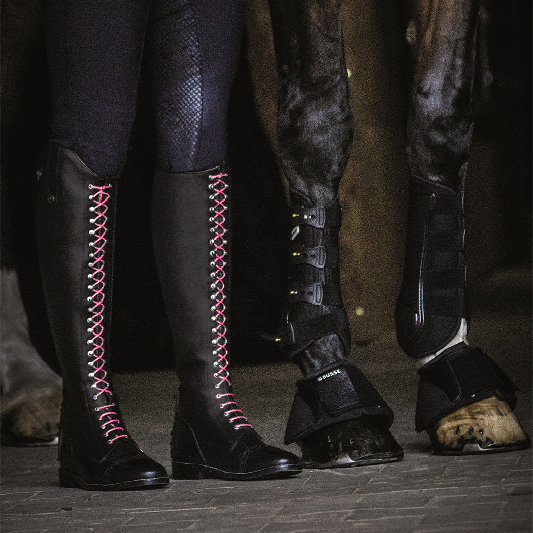 BUSSE Reitstiefel LAVAL schwarz Schnürrstiefel viele Größen