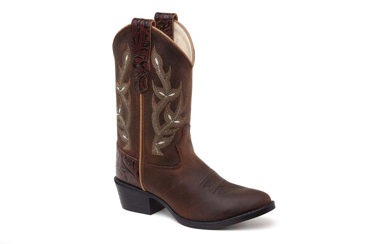 Old West Westernreitstiefel - Westernstiefel aus Echtleder für Kinder und Jugendliche
