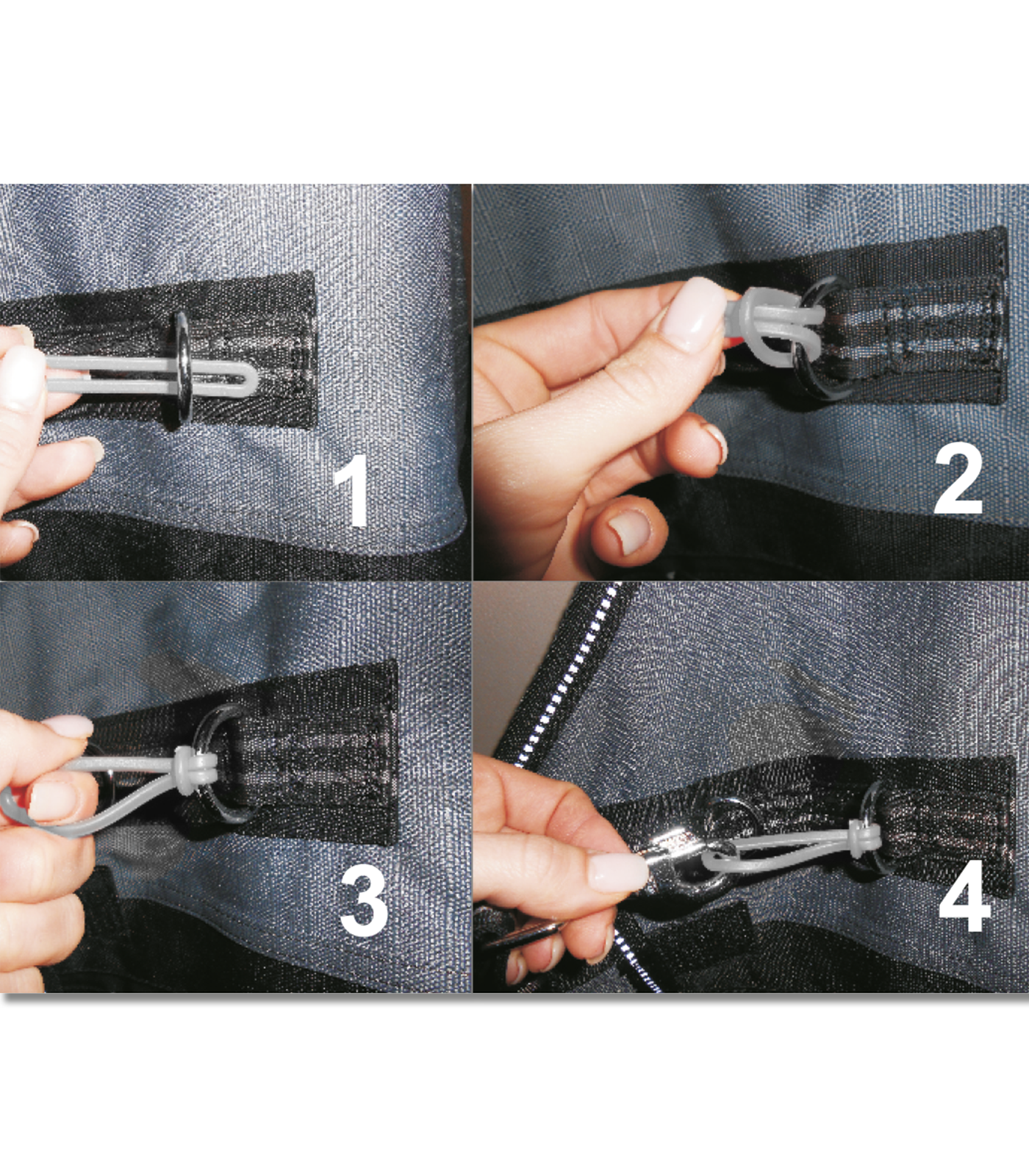 Safe-Gum, 6er Set für Karabiner, Soll-Bruch-Gummis für Deckenverschlüsse