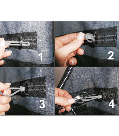 Safe-Gum, 6er Set für Karabiner, Soll-Bruch-Gummis für Deckenverschlüsse