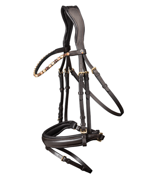 Waldhausen X-Line Trensenzaum Goldheart braun oder schwarz