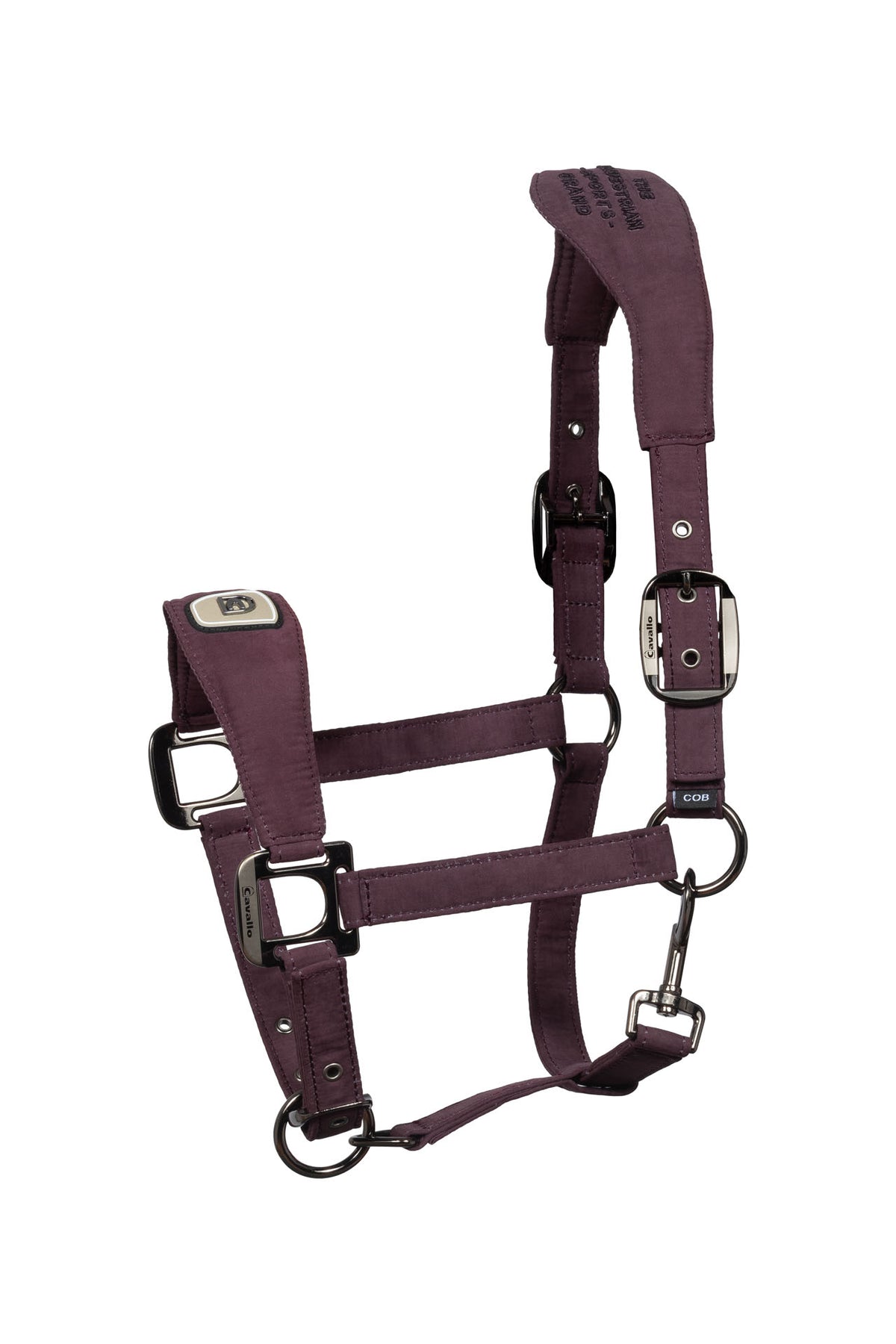 Cavallo Pferdehalfter PAWEL – Samtweiches Halfter mit Goldaccessoires