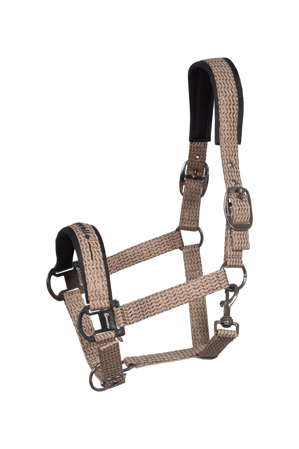 Cavallo CAVALROSE Halfter mit Glitzereffekt und Zick-Zack-Muster
